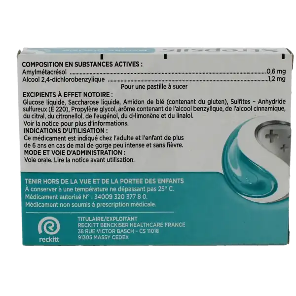 Strepsils Menthe Glaciale, Pastille à Sucer
