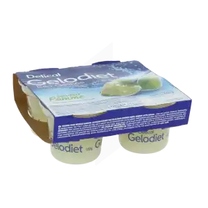 Gelodiet Eau Gélifiée Pomme Verte 4pots/120g à Saint-Priest