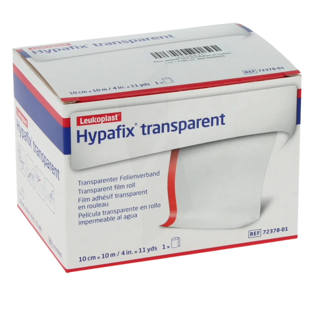 Hypafix Transparent Sparadrap 10cmx10m