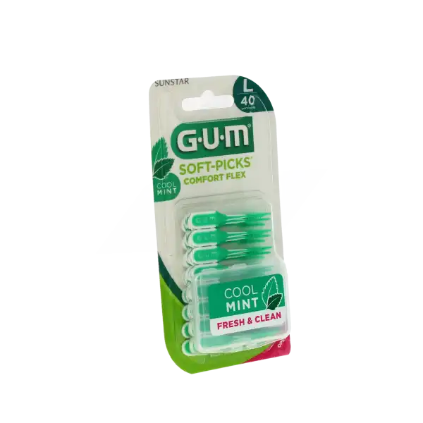 Gum Soft Picks Comfort Flex Pointe Large Interdentaire Mint B/40