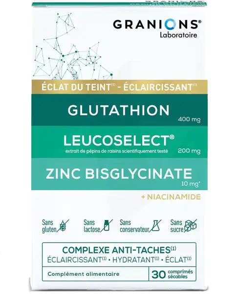 Granions Complexe Anti-tache Glutathion Leucoselect Zinc Niacinamide Cpr Séc B/30