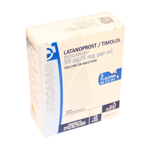Latanoprost/timolol Biogaran 50 Microgrammes/5 Mg Par Ml, Collyre En Solution