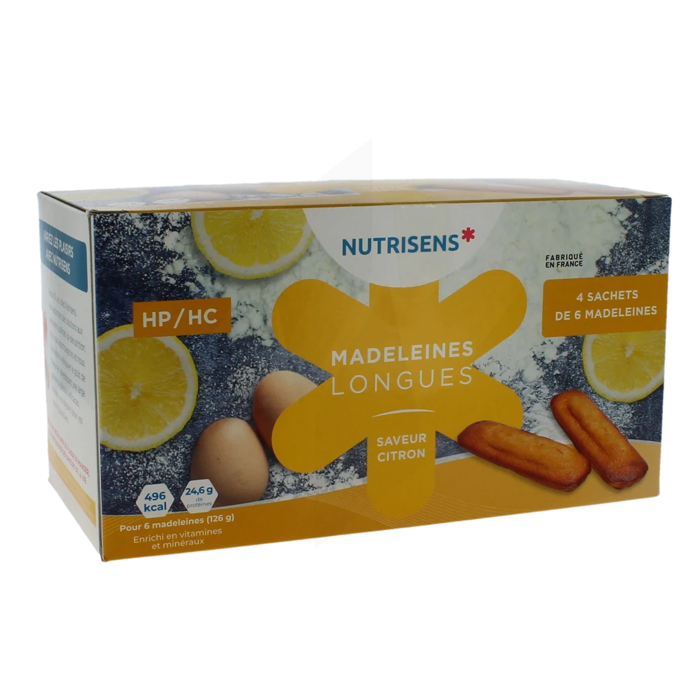 Nutrisens Madeleines Hp/hc Nutriment Citron 4sachets/6