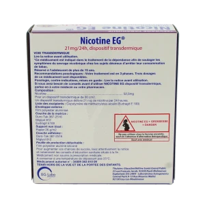 Nicotine Eg 21 Mg/24 H, Dispositif Transdermique