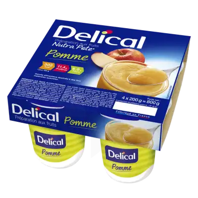 Delical Nutra'pote Nutriment Pomme 4pots/200g à PARON