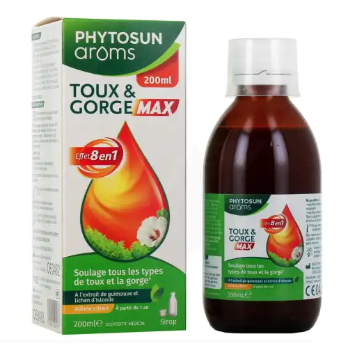 Phytosun Aroms Sirop Toux & Gorge Max Fl/200ml