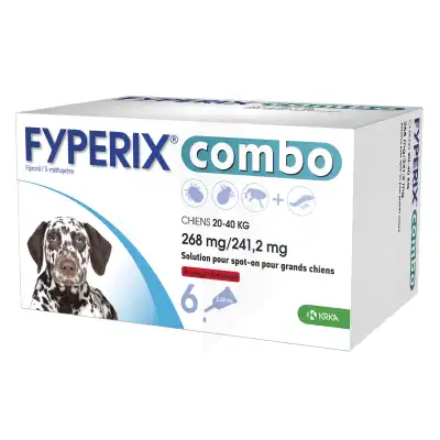 Fyperix Combo 268 Mg/241,2 Mg Solution Pour Spot-on Grand Chien 3pipettes/2,68ml à Mérignac