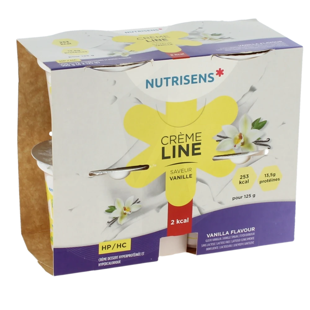 Nutrisens Cremeline 2kcal Nutriment Vanille 4cups/125g
