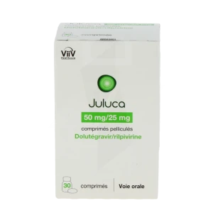 Juluca 50 Mg/25 Mg, Comprimé Pelliculé