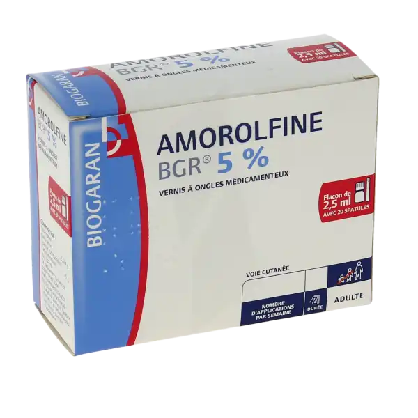 Amorolfine Bgr 5 %, Vernis à Ongles Médicamenteux