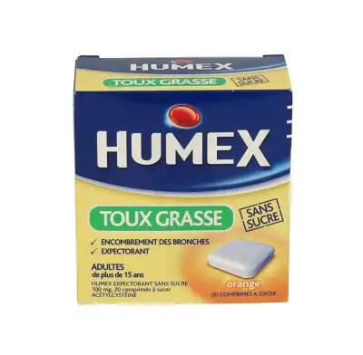 Humex Expectorant Sans Sucre 100 Mg, Comprimé à Sucer à Agen