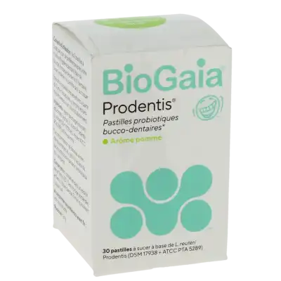 Biogaia Prodentis Past à Sucer Probiotiques Bucco-dentaire Pomme Pilulier/30 à AUCAMVILLE