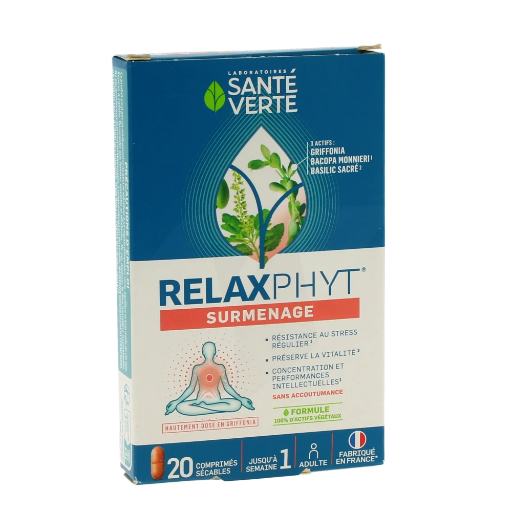 Santé Verte Serotisol Soulage Comprimés Stress Angoisse Boîte De 20