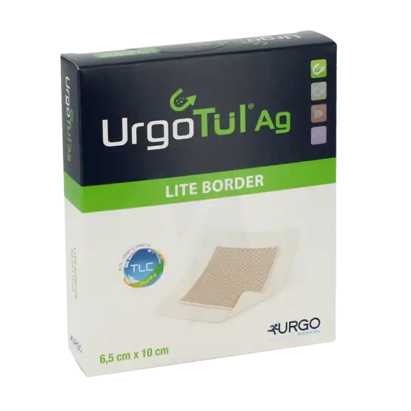 Urgotul Ag Lite Border, 6,5 Cm X 10 Cm , Bt 10