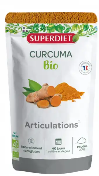 Superdiet Curcuma Bio Poudre Pot/200g