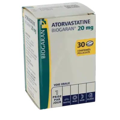 Atorvastatine Biogaran 20 Mg, Comprimé Pelliculé à ROMORANTIN-LANTHENAY