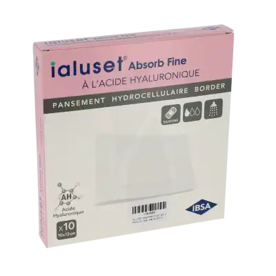 Ialuset Absorb Fine Pans Hydrocellulaire Adhésif Stérile Absorption Moyenne 12x10cm B/10 à Luxeuil-les-Bains