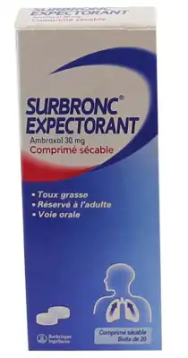 Surbronc Expectorant Ambroxol 30 Mg, Comprimé Sécable à Pau