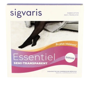 Sigvaris Essentiel Semi-transparent Chaussettes  Femme Classe 2 Naturel Medium Long