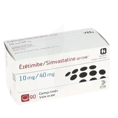 Ezetimibe/simvastatine Arrow 10 Mg/40 Mg, Comprimé à VILLERS-LE-LAC