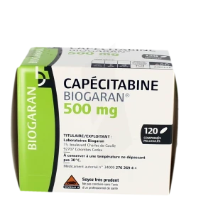 Capecitabine Biogaran 500 Mg, Comprimé Pelliculé