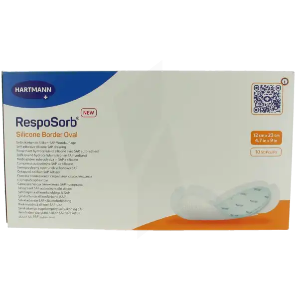 Resposorb Silicone Border Oval Pans Absorption Importante 12x23cm B/10