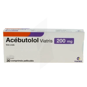 Acebutolol Viatris 200 Mg, Comprimé Pelliculé