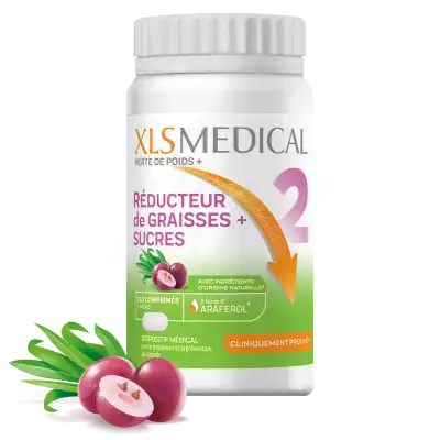 Acheter XLS Médical Perte de Poids+ Réducateur de Graisses + Sucres Comprimés B/120 à LORMONT