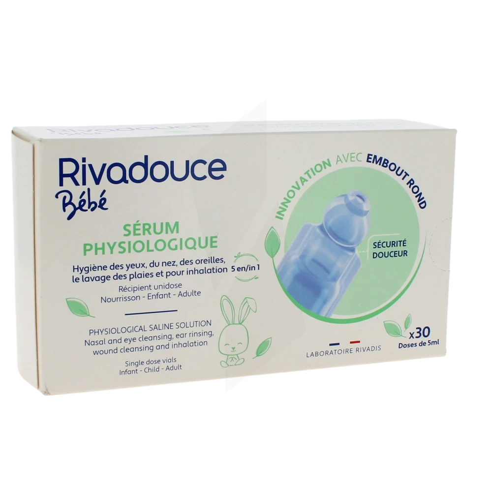 Rivadouce Bébé Sérum Physiologique 30 Unidoses/5ml