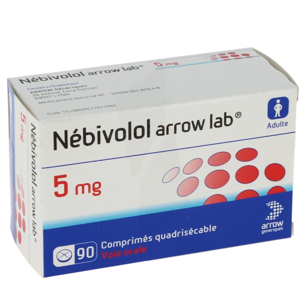 Nebivolol Arrow Lab 5 Mg, Comprimé Quadrisécable