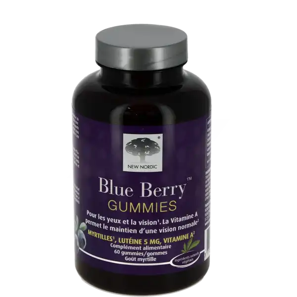 New Nordic Blue Berry Visée Oculaire Gummies Pot/60