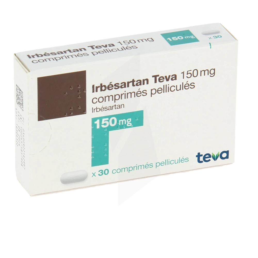 Irbesartan Teva 150 Mg, Comprimé Pelliculé