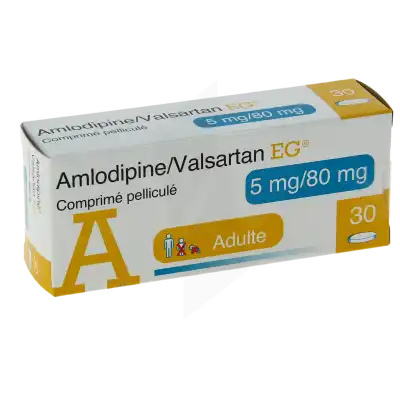 Amlodipine/valsartan Eg 5 Mg/80 Mg, Comprimé Pelliculé à Auterive