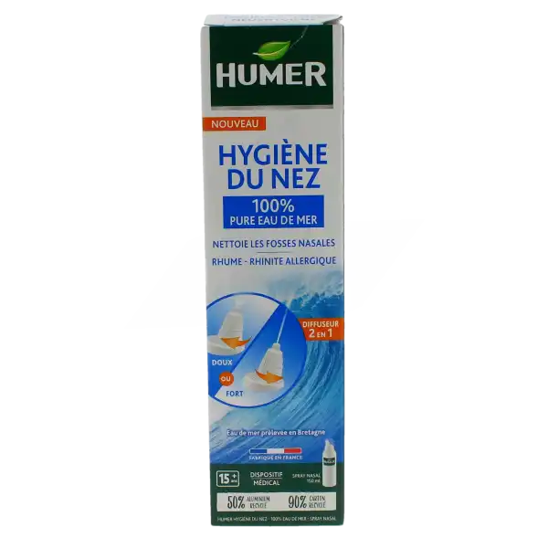 Humer Hygiène Du Nez Spray Nasal 100% Eau De Mer Spray De 150 Ml
