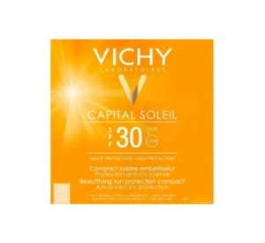 Vichy Capital Soleil Spf30 Pdr Compact Doré Boîtier/10g