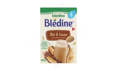 Blédina Blédine Céréales Instantanées Cacao 2ème âge B/400g à VILLERS-LE-LAC
