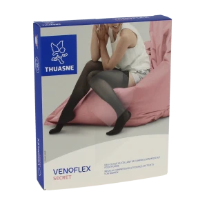 Thuasne Venoflex Secret 2 Bas Antiglisse Femme Beige Doré T3n-