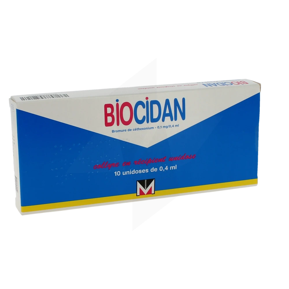 Biocidan 0,1 Mg/0,4 Ml, Collyre En Récipient Unidose