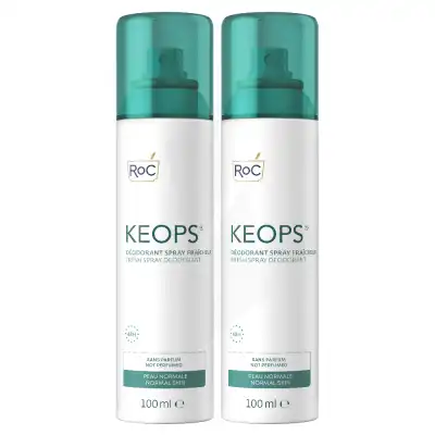 Roc Keops Déodorant Spray Fraicheur 48h 2x100ml à LEVIGNAC