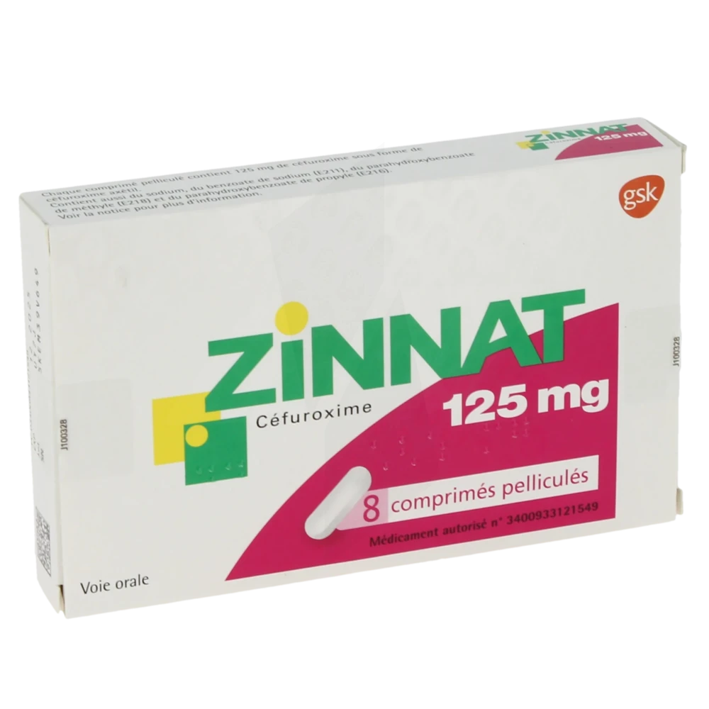 Zinnat 125 Mg, Comprimé Pelliculé