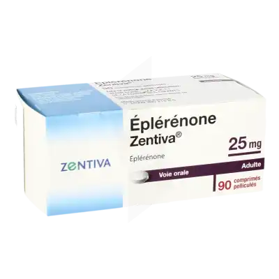 EPLERENONE ZENTIVA 25 mg, comprimé pelliculé