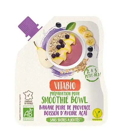 Vitabio Smoothie Bowl Banane Poire Avoine Açaï