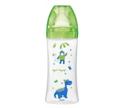 Dodie Sensation+ Biberon Tétine Plate Débit 3 +6mois Vert 330ml à Annecy
