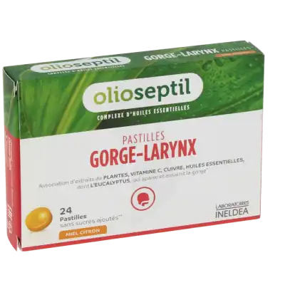 Olioseptil Pastille Gorge Larynx Miel Citron à Nice
