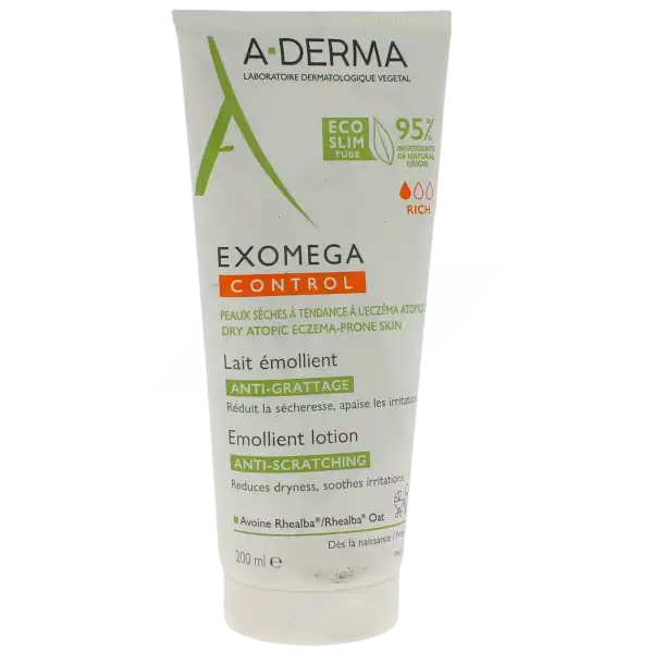 Aderma Exomega Control Lait Émollient Anti-grattage T/200ml