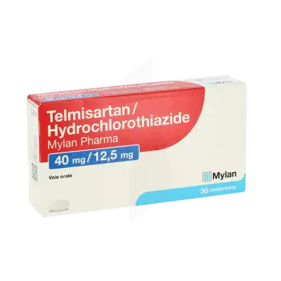Telmisartan/hydrochlorothiazide Viatris 40 Mg/12,5 Mg, Comprimé à Paris