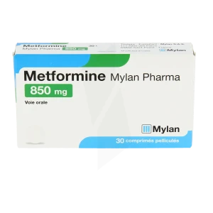 Metformine Viatris 850 Mg, Comprimé Pelliculé