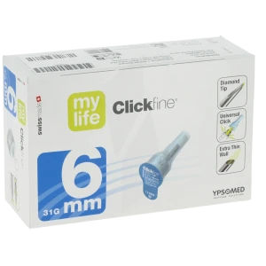 Mylife Clickfine, 6 Mm X 0,25 Mm, Bt 100