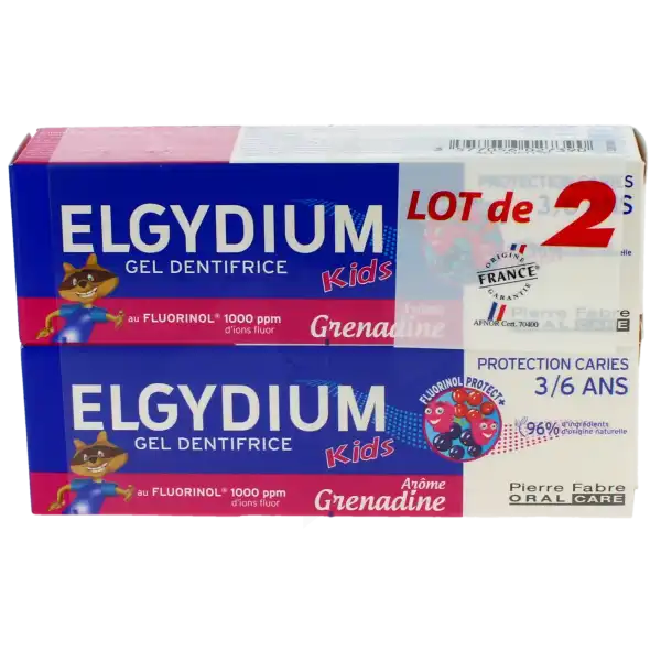 Elgydium Kids Protection Caries Pâte Dentifrice Grenadine 2t/50ml