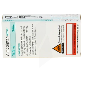 Almotriptan Arrow 12,5 Mg, Comprimé Pelliculé